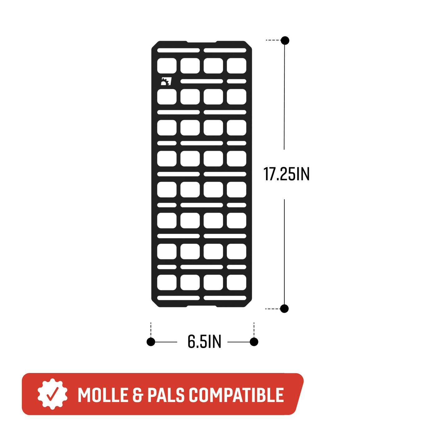 Tech Plate - 6.5"x17.0" | Universal MOLLE Mounting Panel