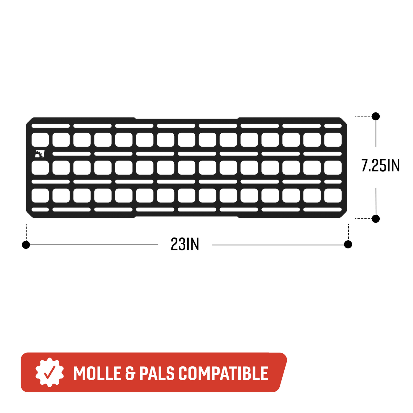 Tech Plate - 23.0"x7.0" | Universal MOLLE Mounting Panel