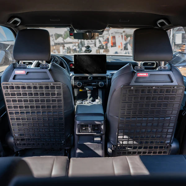 Seat Back Tech Plate MOLLE Kit Mounted View Black