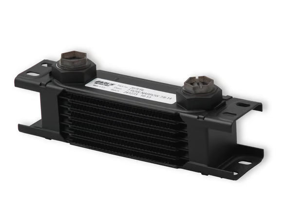 Earl's UltraPro Oil Cooler - Black - 7 Rows - Narrow Cooler Front View Black