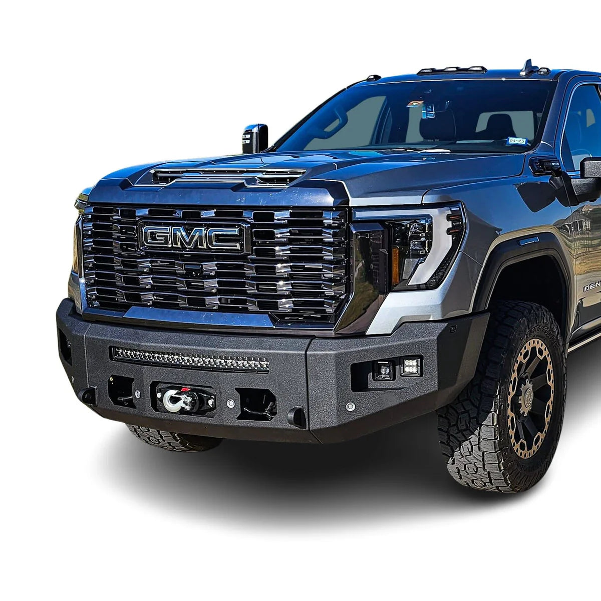 2024+ GMC SIERRA 2500/3500 ATTITUDE FRONT WINCH BUMPER Front View
