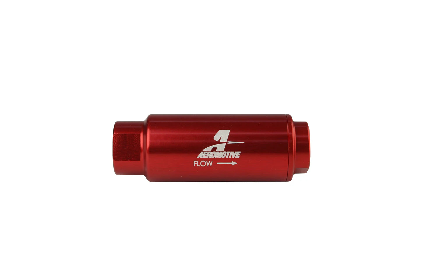 100 Micron Red Fuel Filter with 3/8 NPT Ports & Stainless Mesh Element