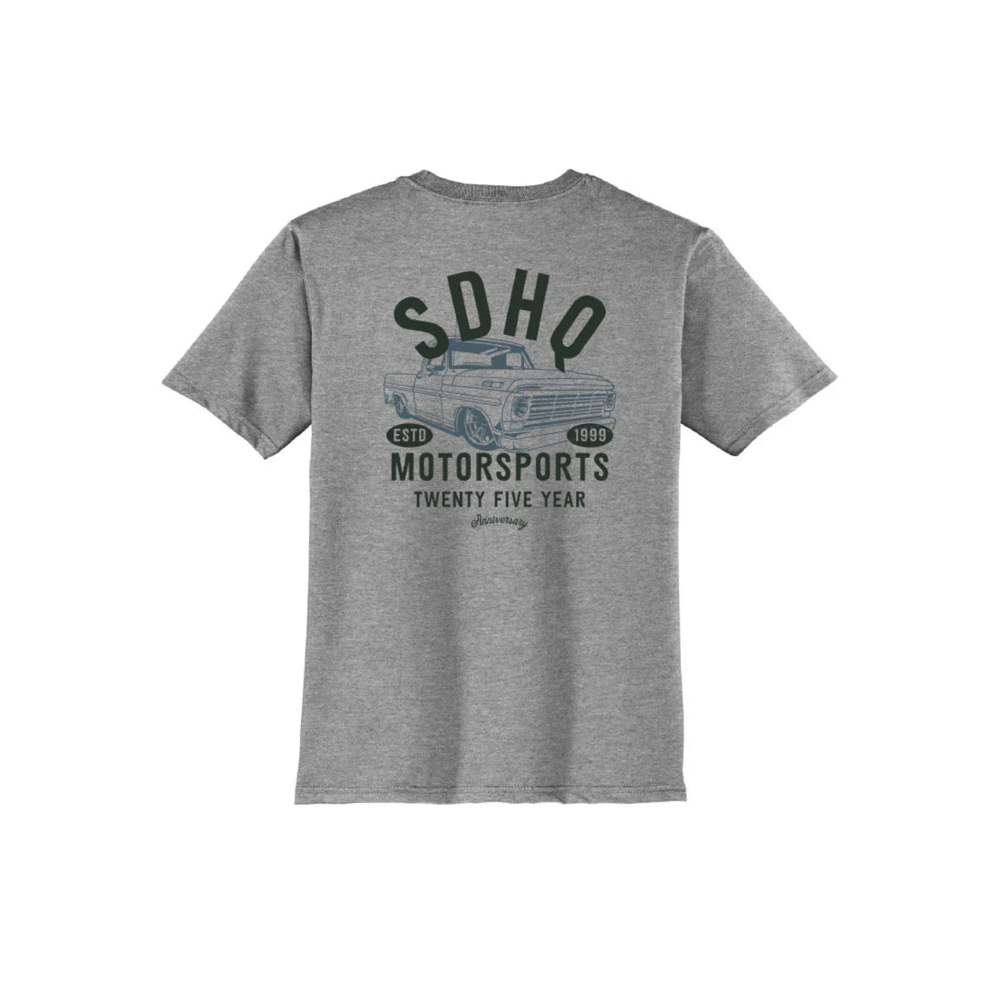 SDHQ Motorsports 25 Year Anniversary Logo T-Shirt | Grey