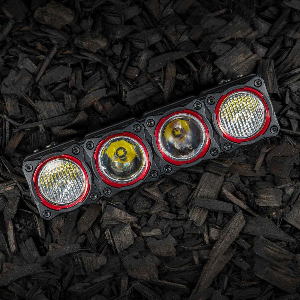 KC HiLites FLEX ERA LED Light Bar | Bezel Kit for 10" Segments - Red