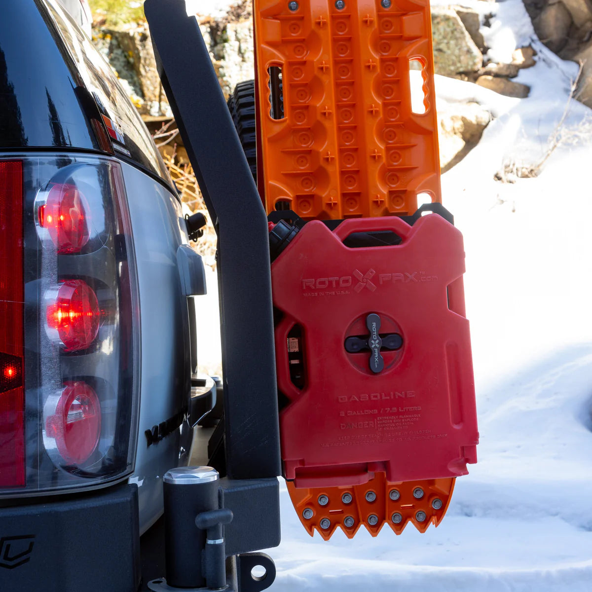 Universal Overland Accessory Mount - FITS SWING OUT BUMPERS Front View