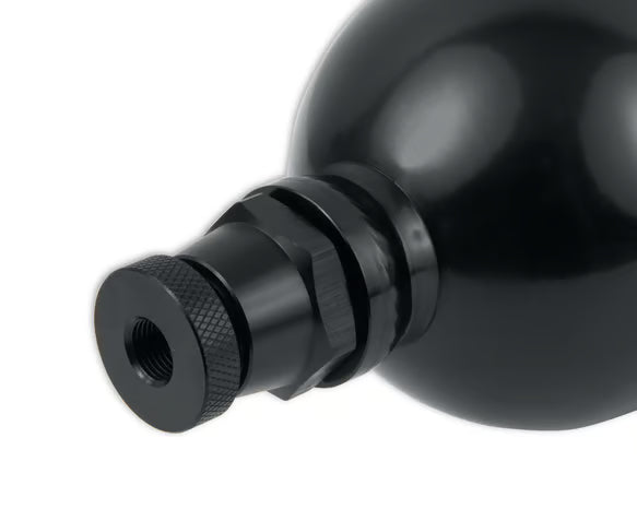 Earl's Black w/ Billet Filter, Drain Valve, -12 AN O-Ring Port (Inlet) & Mounting Brackets. 1/8" NPT on Drain Valve for Optional Remote Outlet Hose Front View Black