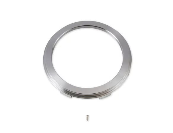 Earl's Late Model USCAR Fuel Pump Module Mounting Ring - Steel Front View Silver