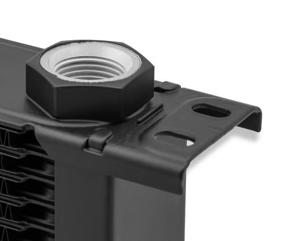 Earl's UltraPro Oil Cooler - 13 Rows - Extra-Wide Cooler Front View Black