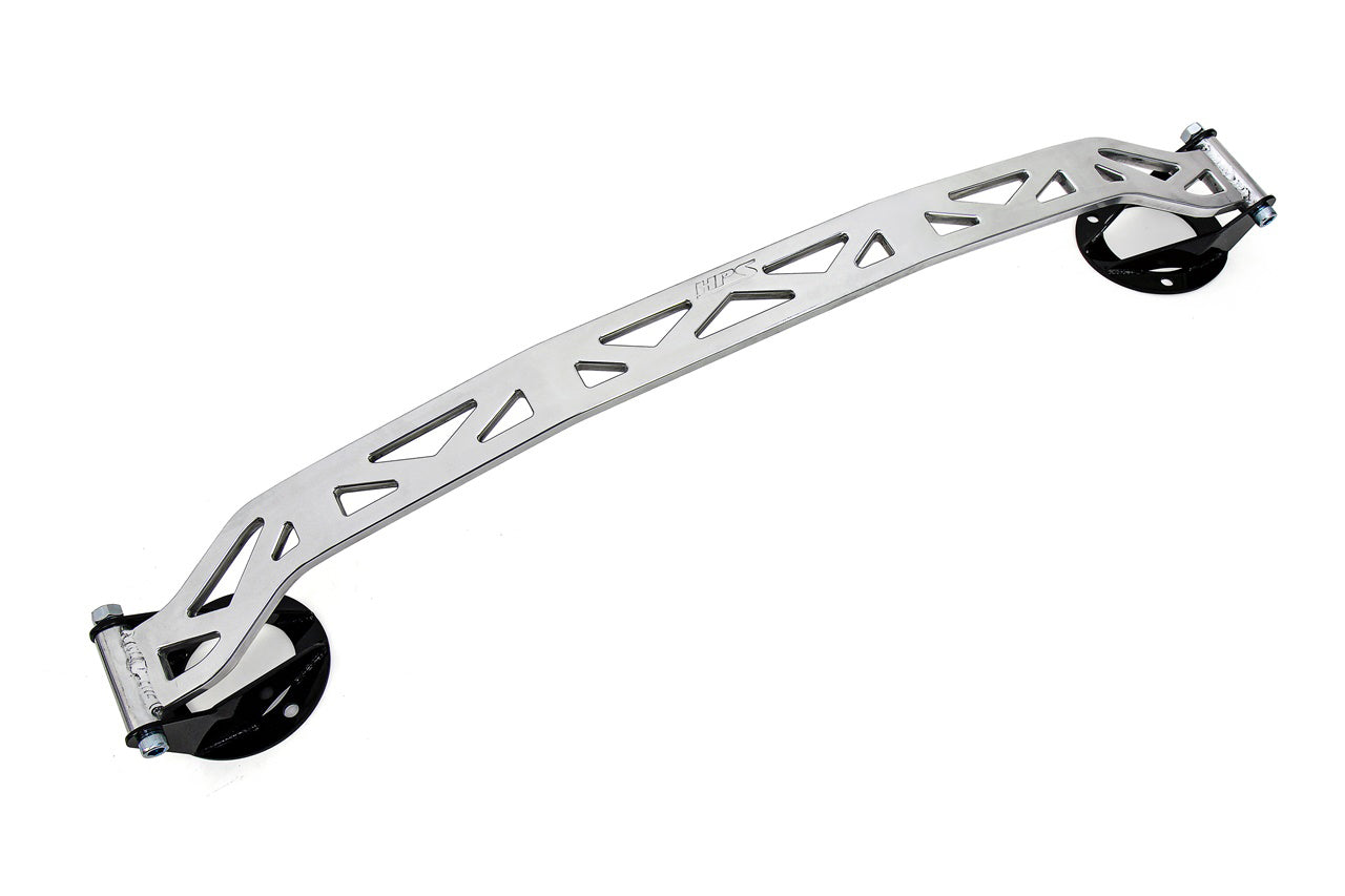 HPS Performance Aluminum Front Strut Tower Brace Bar, Polished, 42-106