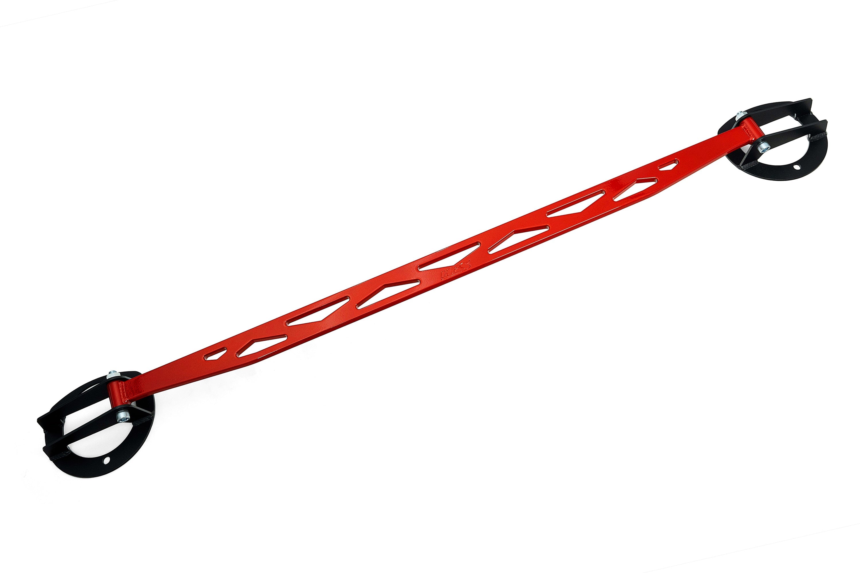 HPS Performance Aluminum Front Strut Tower Brace Bar, Red, 42-118R