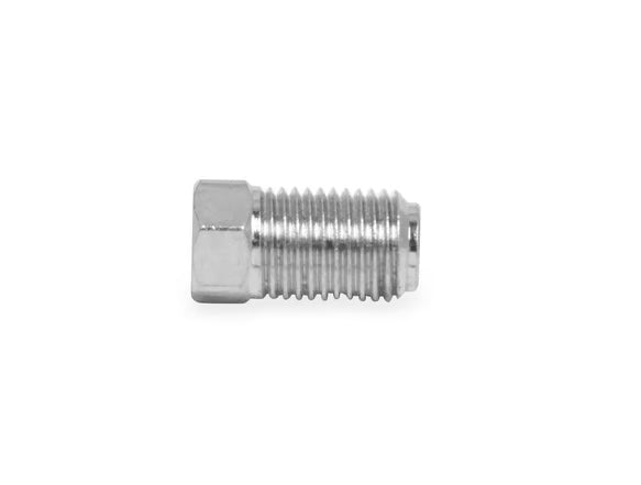 Earl's 3/8"-24 Inverted Flare Plug, Electroless Nickel Plated Short Steel