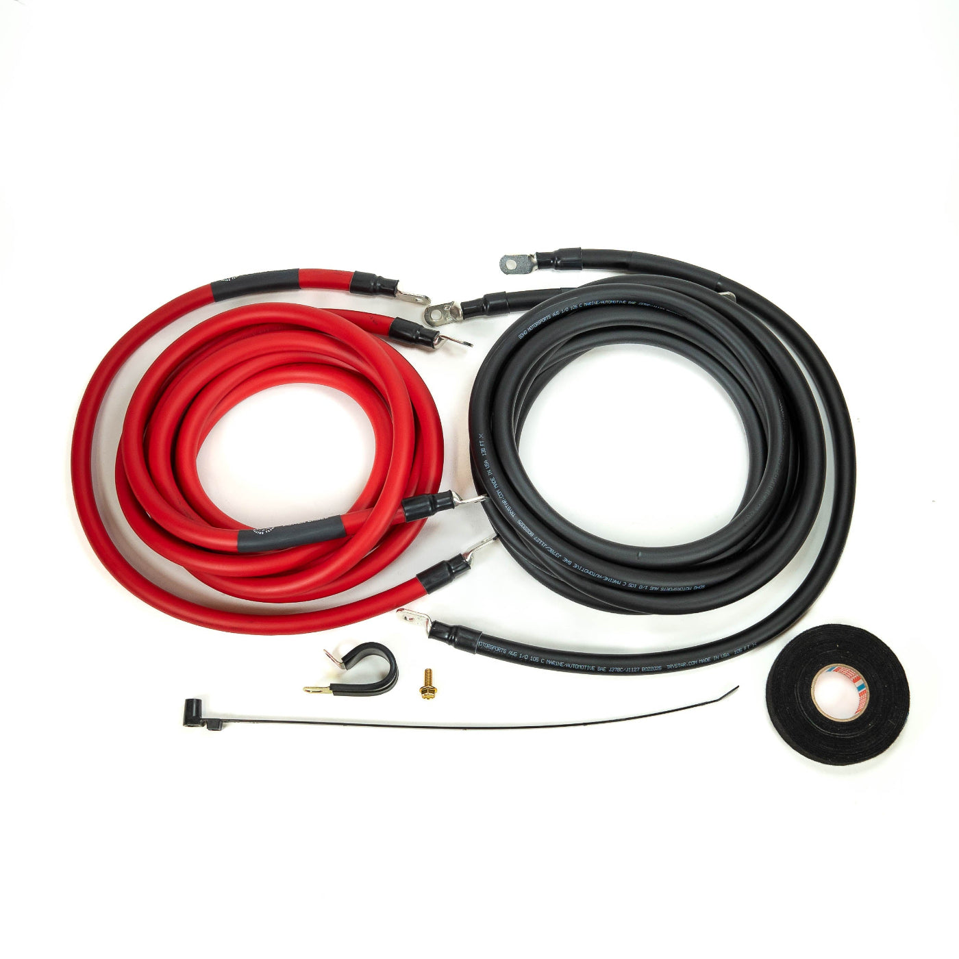 SDHQ Built 2025+ 4Runner 1/0 Cable Kit for SDHQ Built Power Solution Kit display of included wiring 