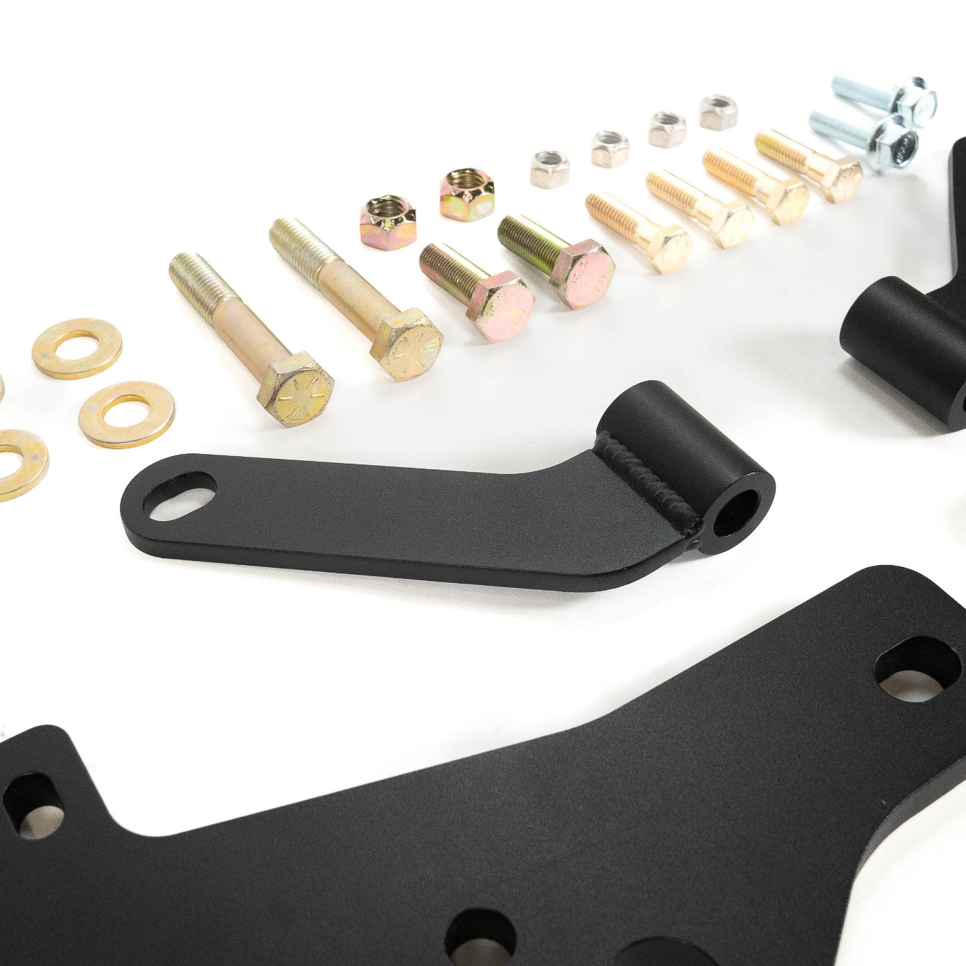 '10-23 Toyota 4Runner SDHQ Built Winch Mount Support Bracket Upgrade Kit display of included parts and hardware 