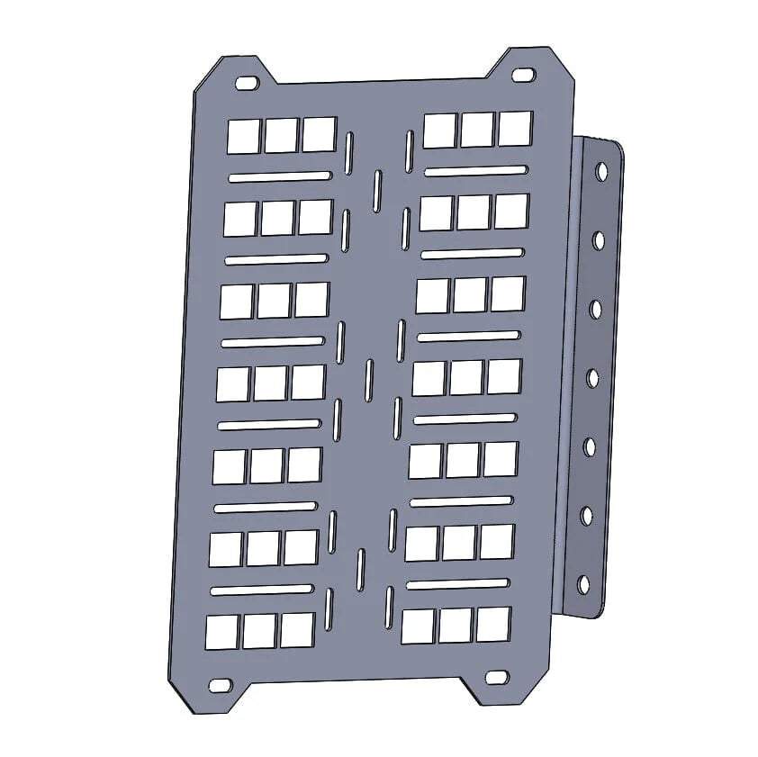 Universal Overland Accessory Mount - FITS SWING OUT BUMPERS Front View