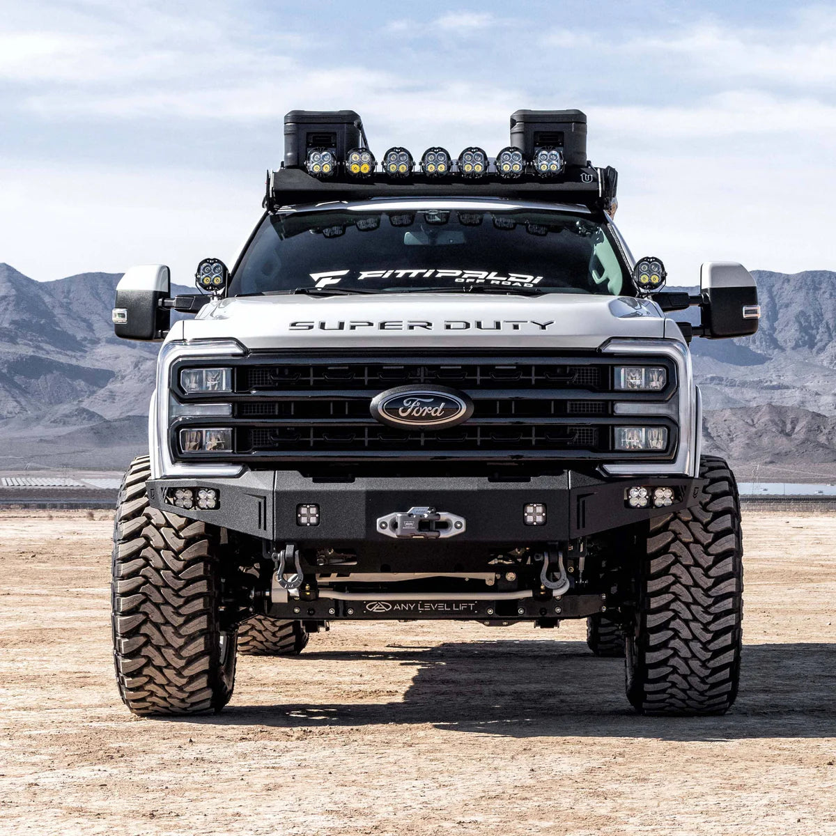 2023+ FORD SUPERDUTY F250/F350 OCTANE SERIES FRONT WINCH BUMPER Front View