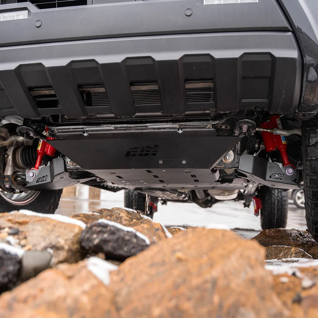 '24+ Toyota Tacoma Full Skid Plates Display on Vehicle