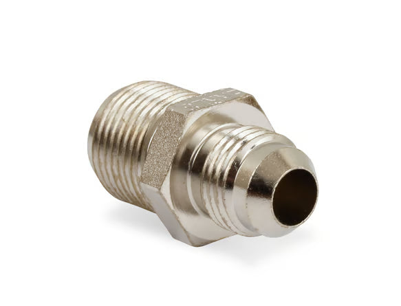 Earl's 11/16"-18 Inverted Flare Male w/ Long Thread to AN -6 Male Adapter Fitting - Nickel Plated Steel