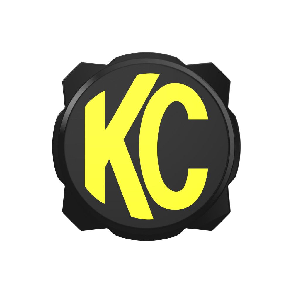 KC HiLites Gravity® Titan/Pro6 6" Light Cover - Black / Yellow KC Logo