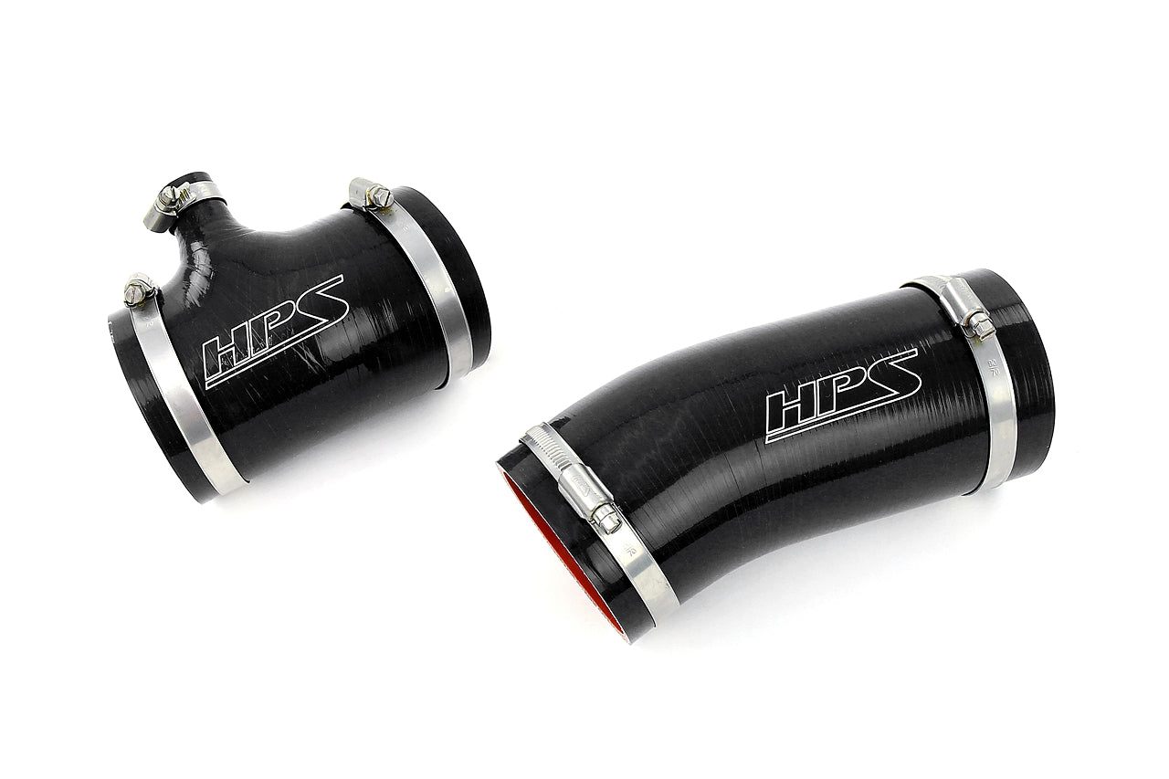 HPS Performance High Temp Reinforced Silicone Air Intake Hose Kit, Bla