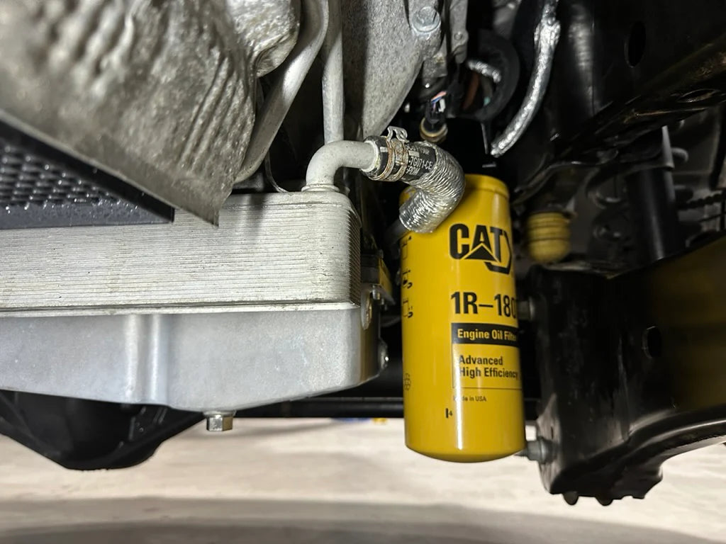 SPE Motorsport 2023+ 6.7L Powerstroke Oil Filter Housing Front View