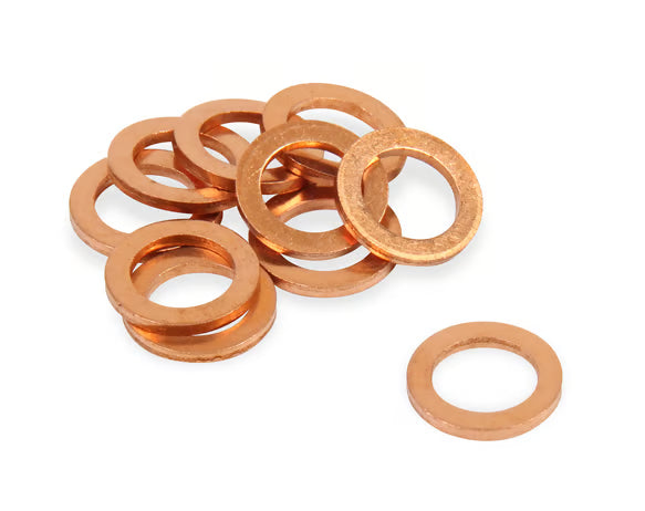 Earl's Metric Copper Crush Washer Front View Copper