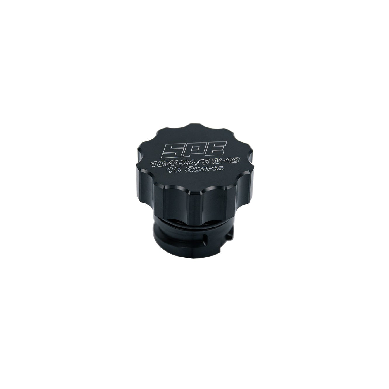 SPE Motorsport 2023+ 6.7L Powerstroke 15-Quart Billet Oil Cap Front View