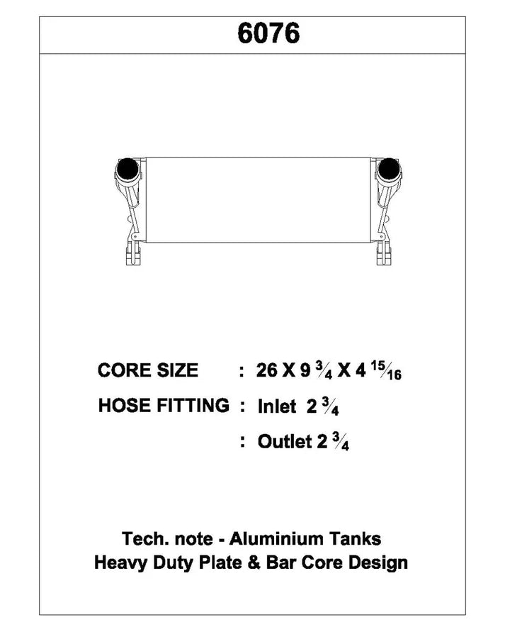 13-17 Ram 2500 / 3500 6.7L Cummins Turbo Diesel Heavy Duty Intercooler