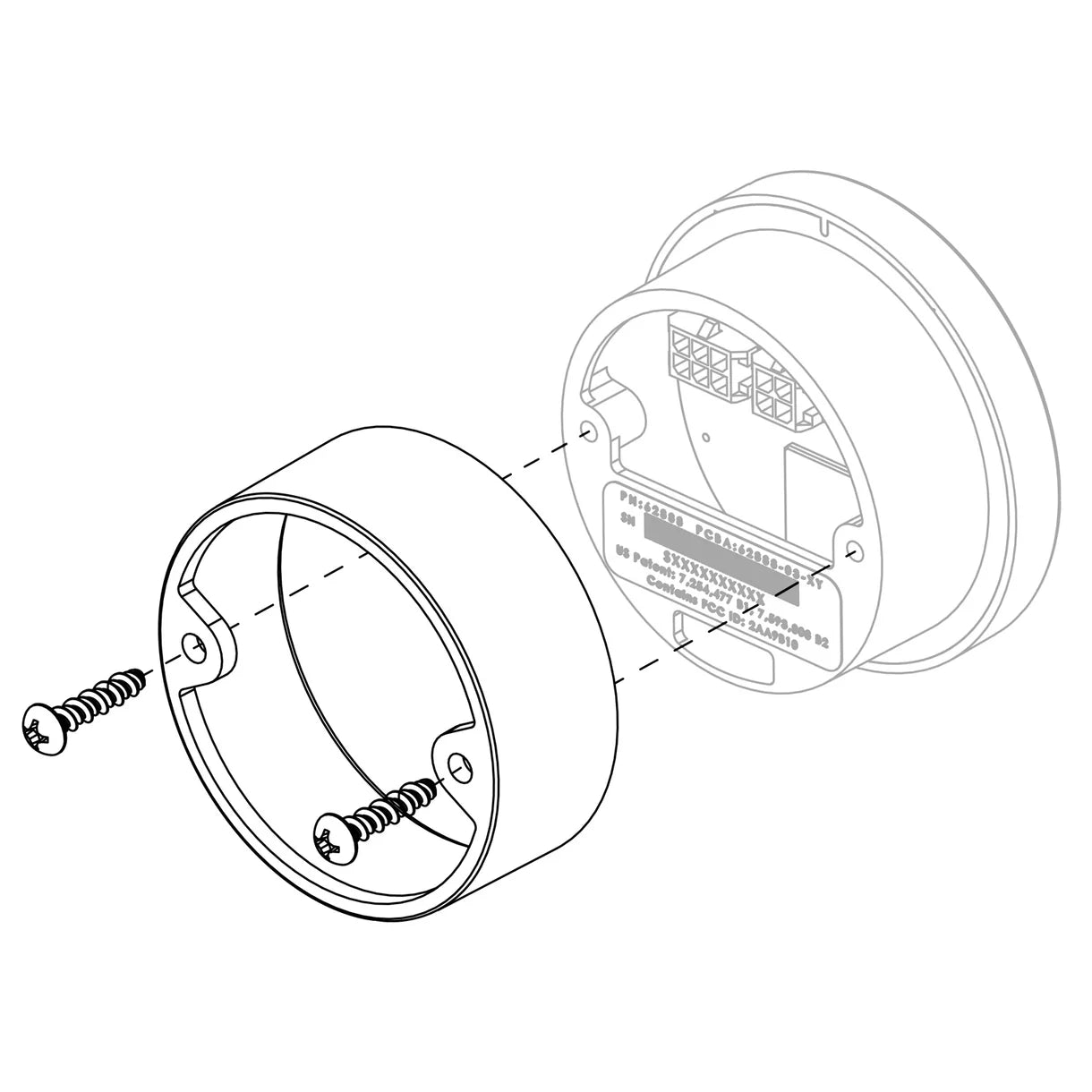 iDash Pro Mounting Sleeve Kit 52mm ring for flush-mounting iDash Pro