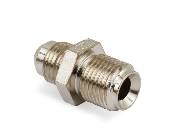 Earl's 11/16"-18 Inverted Flare Male w/ Long Thread to AN -6 Male Adapter Fitting - Nickel Plated Steel