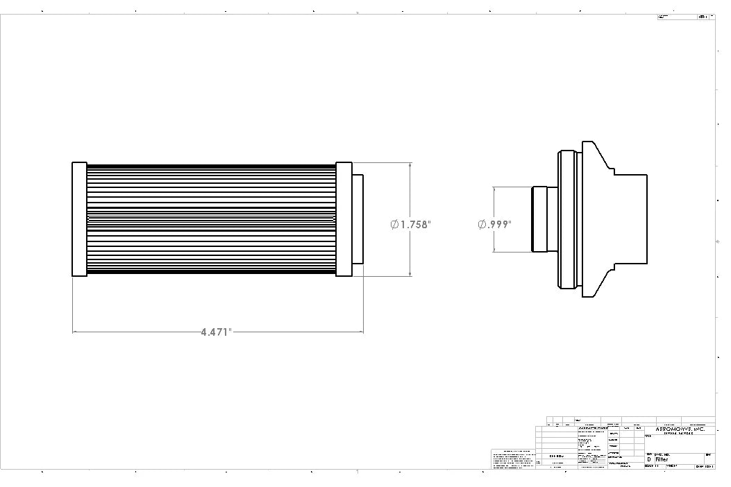 100 Micron Shutoff Valve Fuel Filter with ORB-10 Ports & Stainless Mesh Element