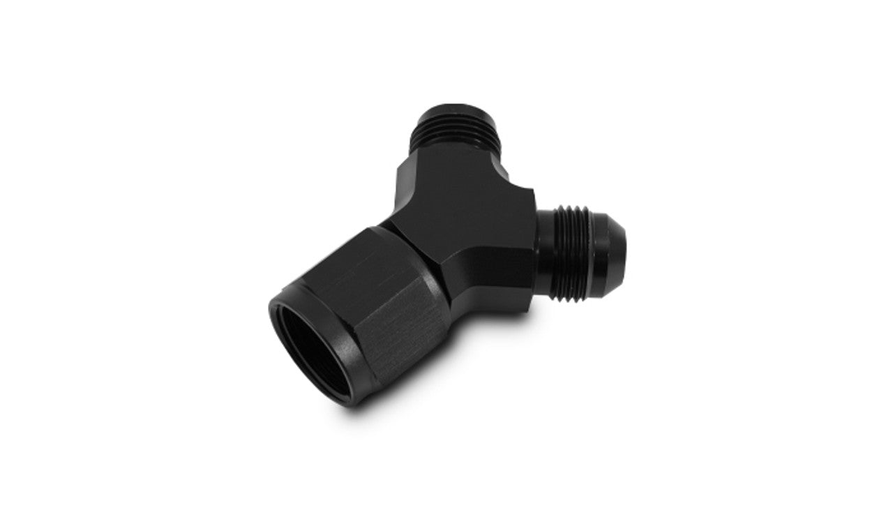 90 Degree Y Adapters, Female AN Flare to Male AN Flare Front View