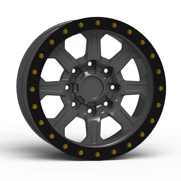 G500 Simulated Beadlock Wheel 18x9.0" 8 Lug - Standard Ring Front View
