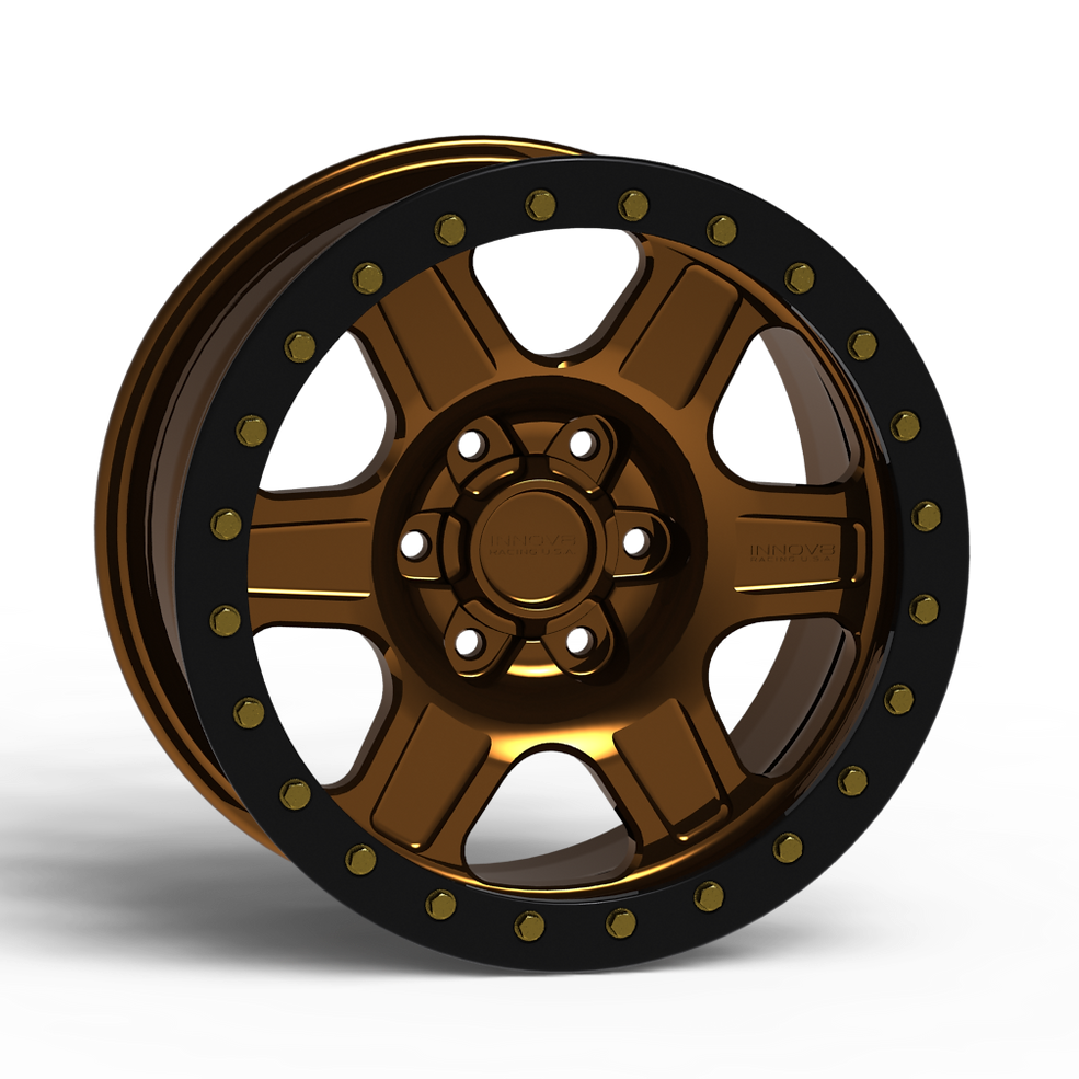 G400 Simulated Beadlock Wheel 17x8.5" 5 & 6 Lug - Standard Ring Front View