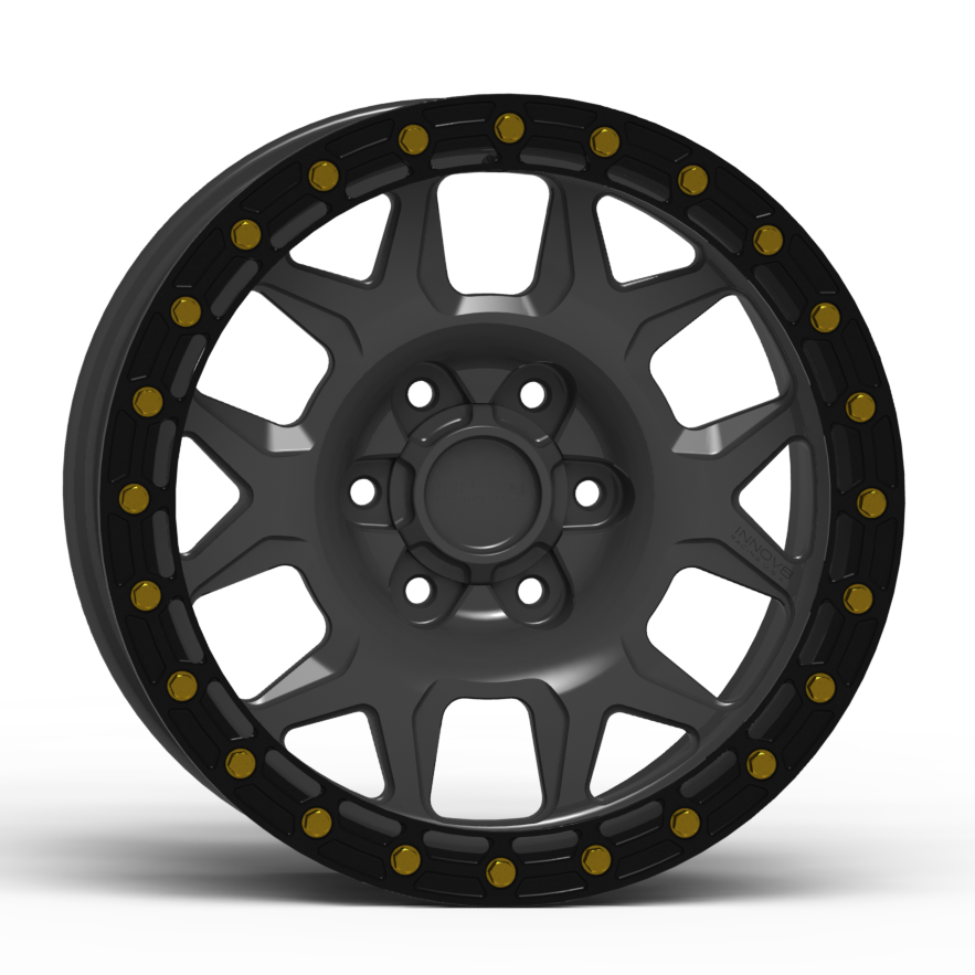 G700 Simulated Beadlock Wheel 17x8.5" 5 & 6 Lug - TechLite Ring