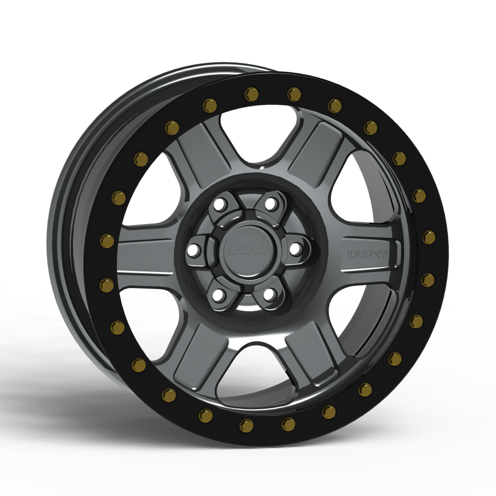 G400 Simulated Beadlock Wheel 17x8.5" 5 & 6 Lug - Standard Ring Front View