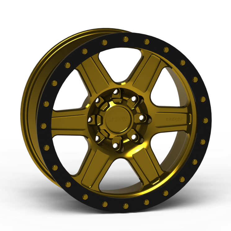 G400 Simulated Beadlock Wheel 20x10.0" 8 Lug - TechLite Ring Front View