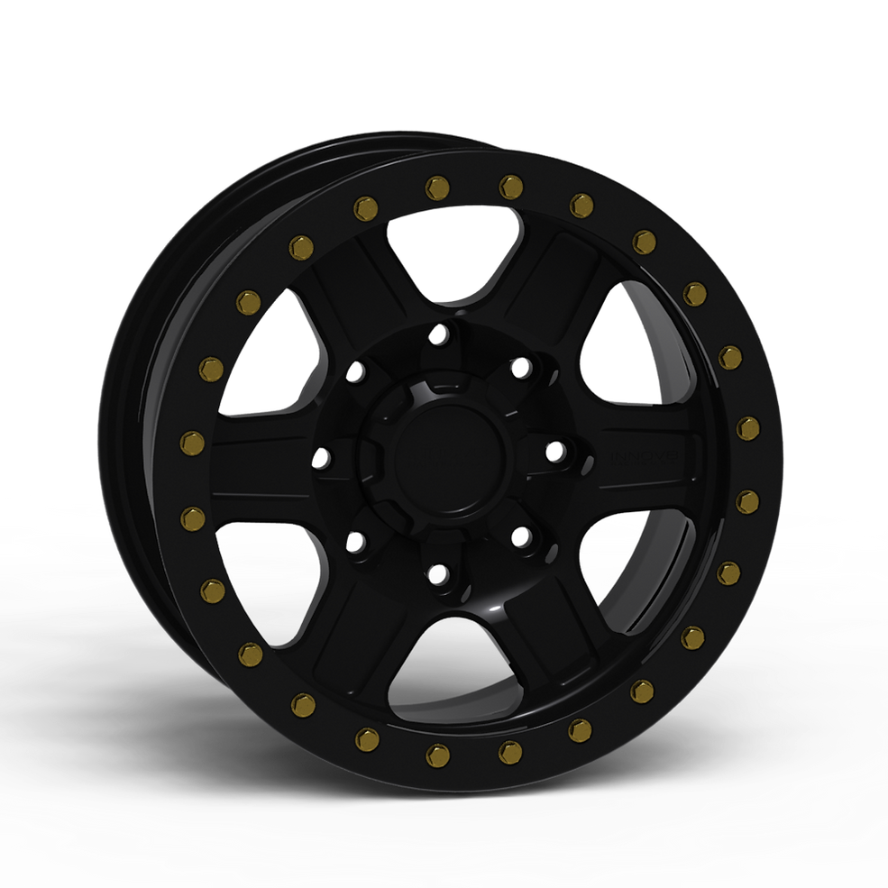 G400 Simulated Beadlock Wheel 18x9.0" 8 Lug - TechLite Ring Front View