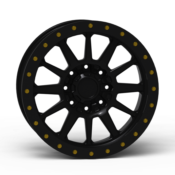 G600 Simulated Beadlock Wheel 20x10.0" 8 Lug - TechLite Ring Front View