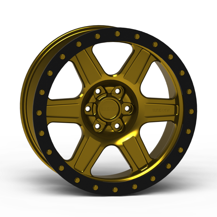 G400 Simulated Beadlock Wheel 20x9.0" 5 & 6 Lug - TechLite Ring Front View