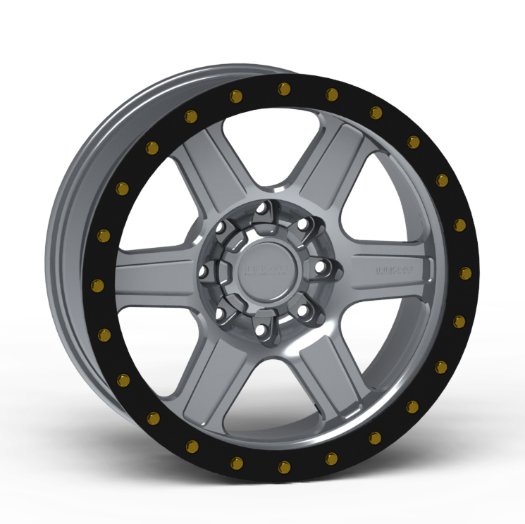 G400 Simulated Beadlock Wheel 20x10.0" 8 Lug - TechLite Ring Front View