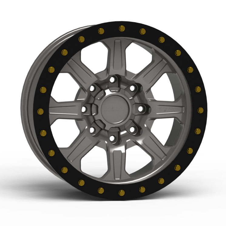G500 Simulated Beadlock Wheel 18x9.0" 8 Lug - TechLite Ring Front View