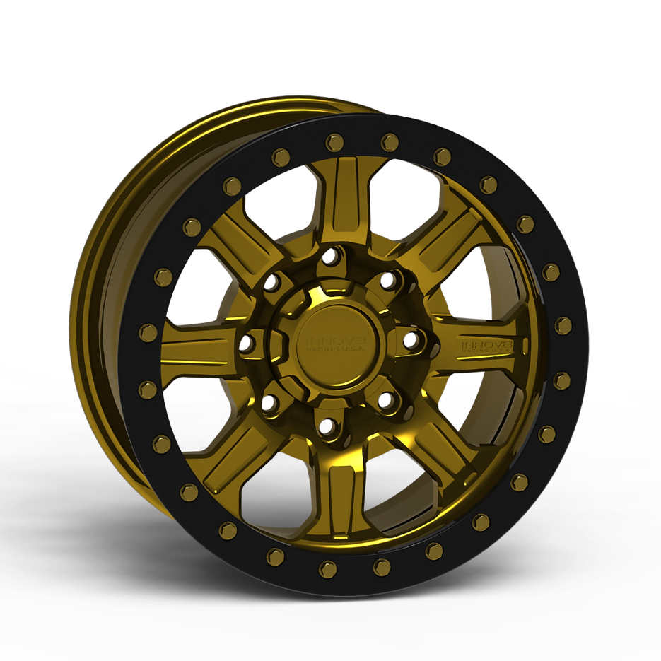 G500 Simulated Beadlock Wheel 17x8.5" 8 Lug - TechLite Ring Front View