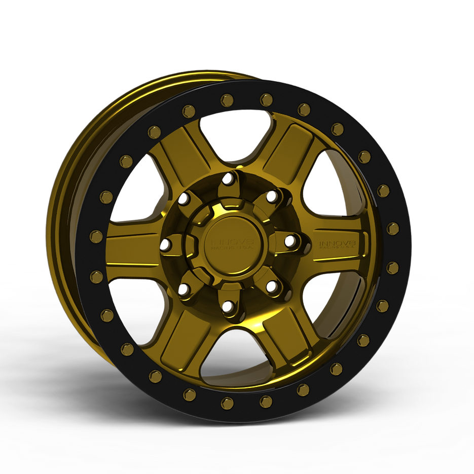 G400 Simulated Beadlock Wheel 17x8.5" 8 Lug - Standard Ring Front View