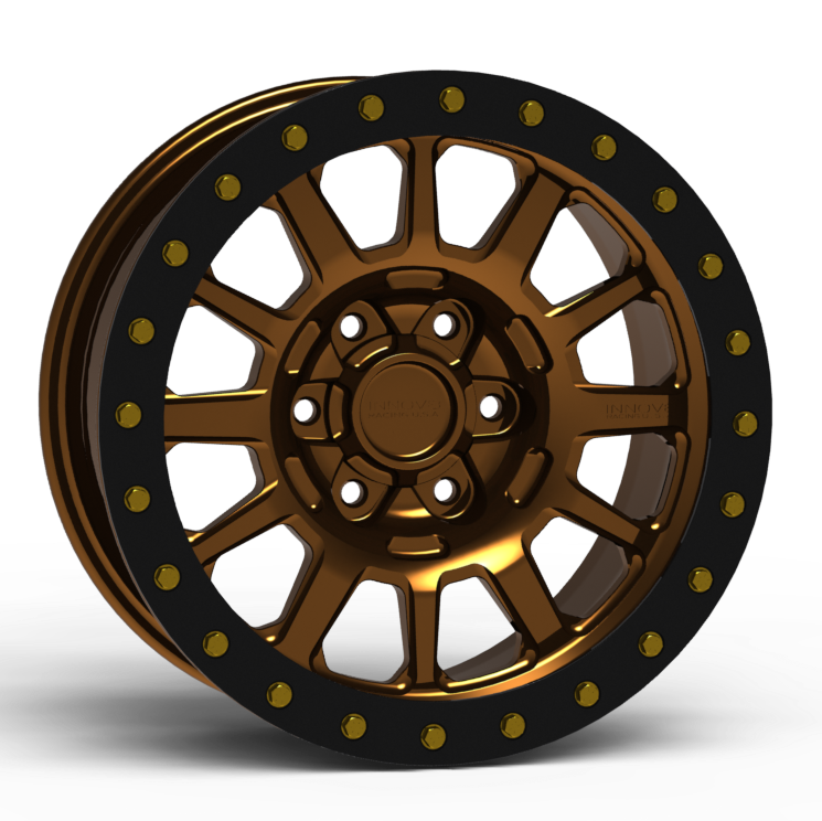 G600 Simulated Beadlock Wheel 17x8.5" 5 & 6 Lug - TechLite Ring Front View