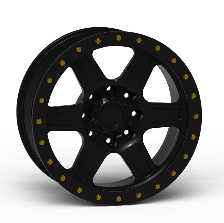 G400 Simulated Beadlock Wheel 20x9.0" 8 Lug - Standard Ring Front View