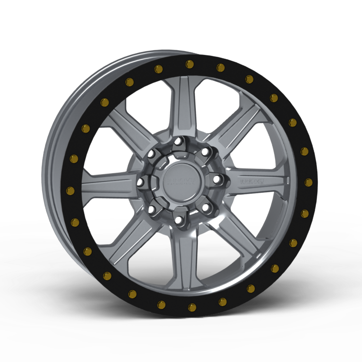 G500 Simulated Beadlock Wheel 17x8.5" 8 Lug - Standard Ring Front View