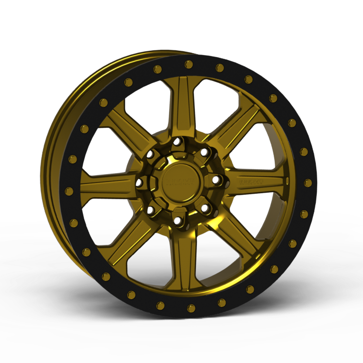 G500 Simulated Beadlock Wheel 20x10.0" 8 Lug - Standard Ring Front View