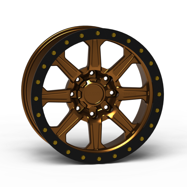 G500 Simulated Beadlock Wheel 20x10.0" 8 Lug - Standard Ring Front View