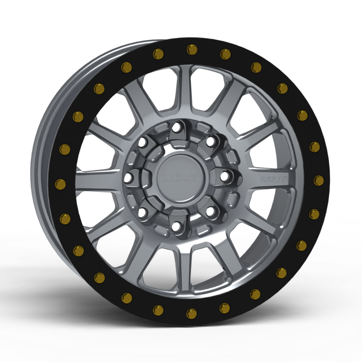 G600 Simulated Beadlock Wheel 18x9.0" 8 Lug - TechLite Ring Front View
