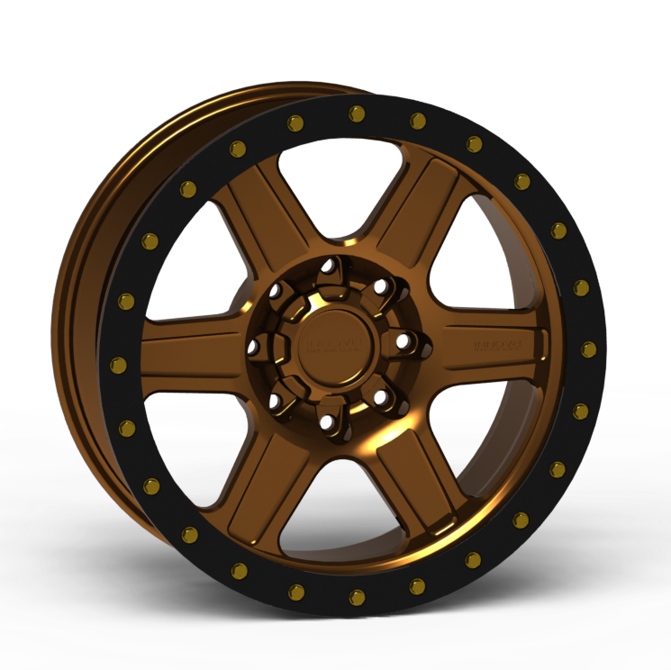 G400 Simulated Beadlock Wheel 20x9.0" 8 Lug - Standard Ring Front View